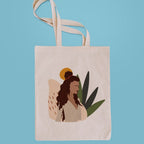 Modern lady tote bag