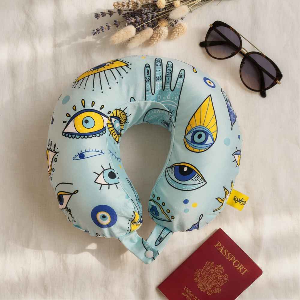 Abstract Eye Art Travel Neck Pillow