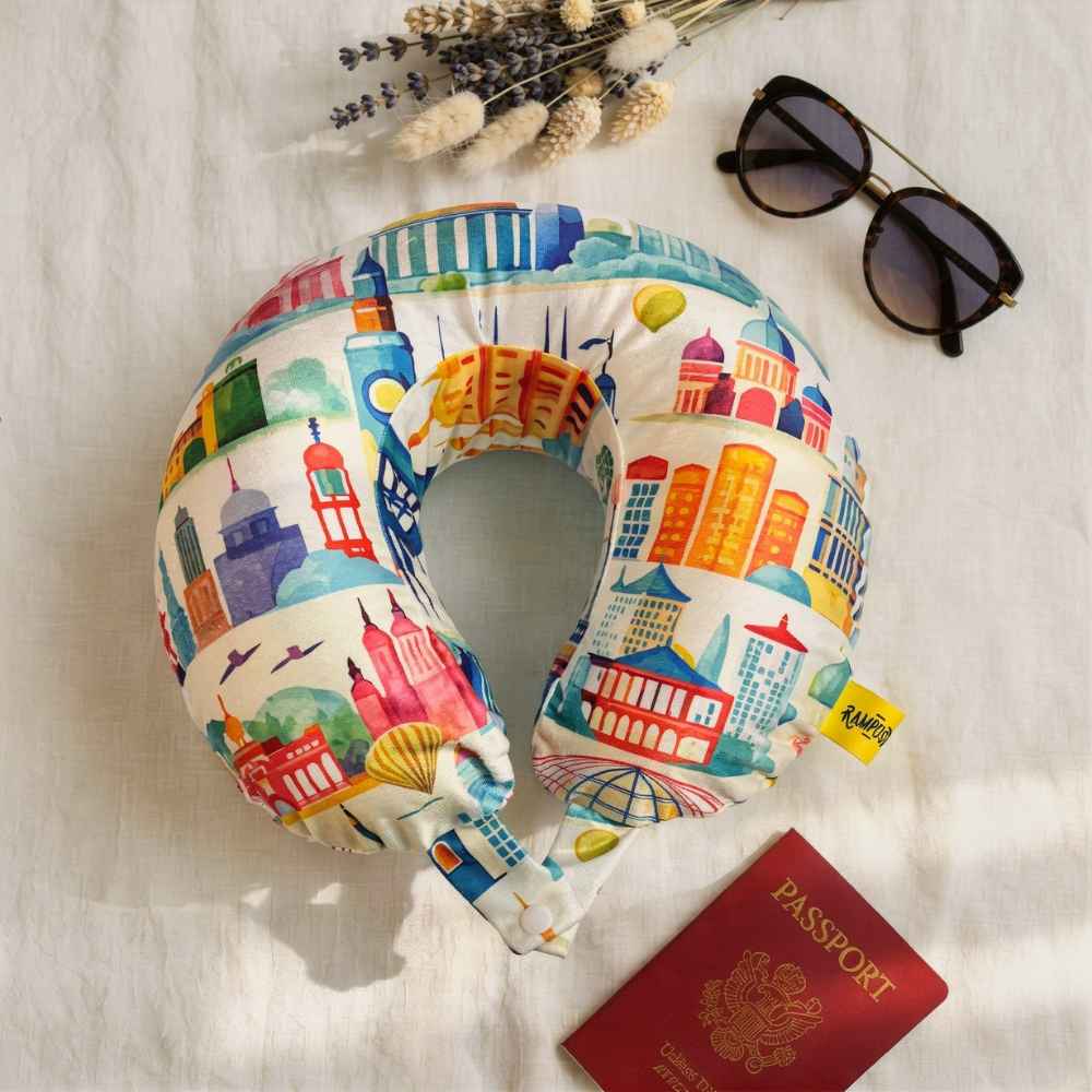Cityscape Travel Neck Pillow