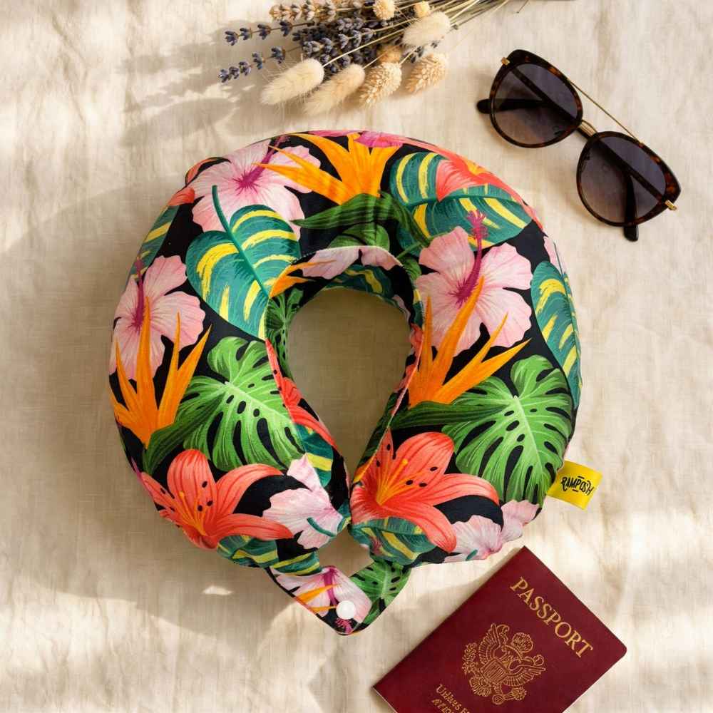 Tropical Bloom Neck Pillow