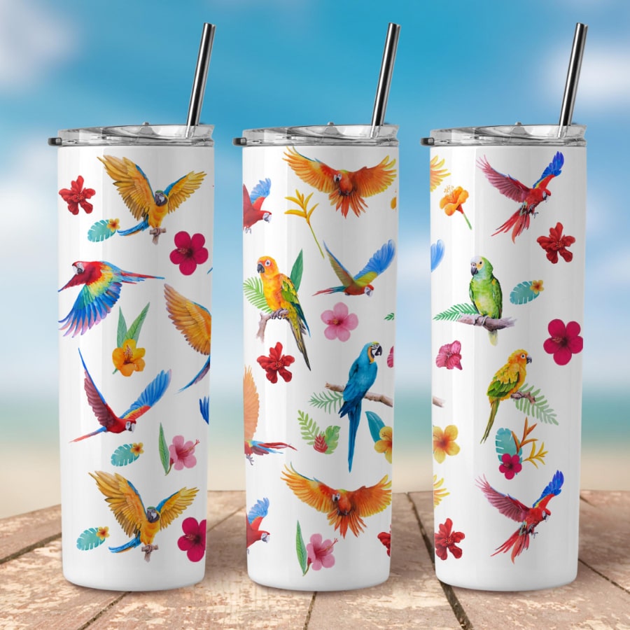 Tropical Sips Steel Tumbler