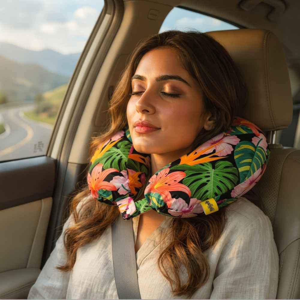 Tropical Bloom Neck Pillow