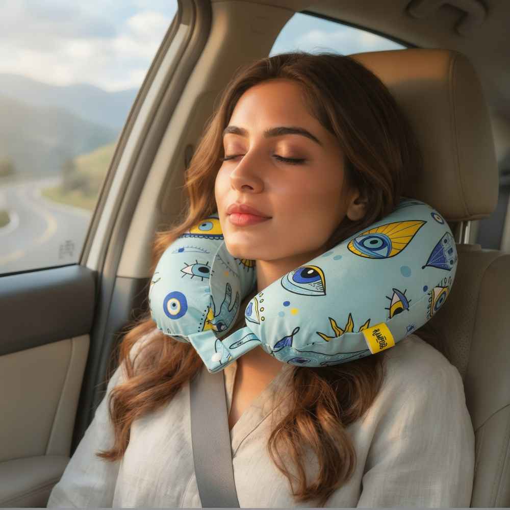 Abstract Eye Art Travel Neck Pillow