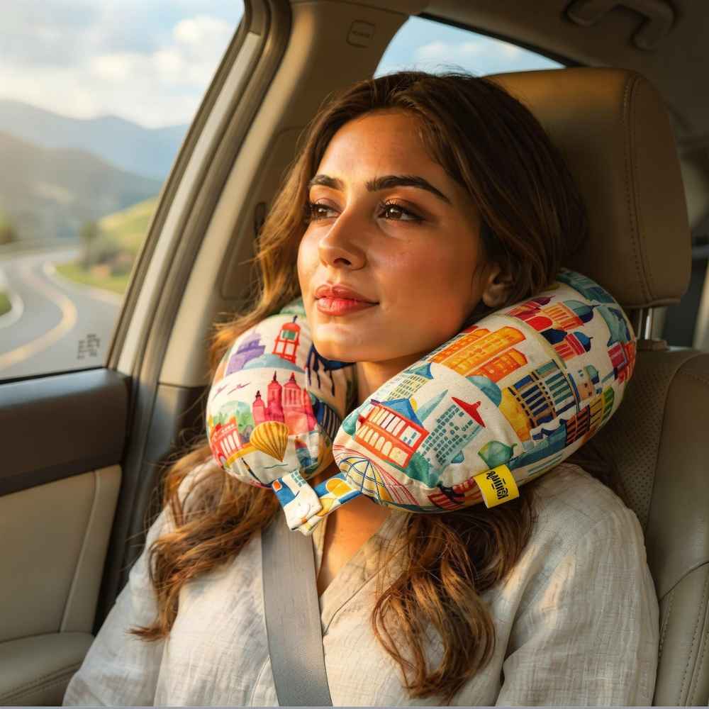Cityscape Travel Neck Pillow