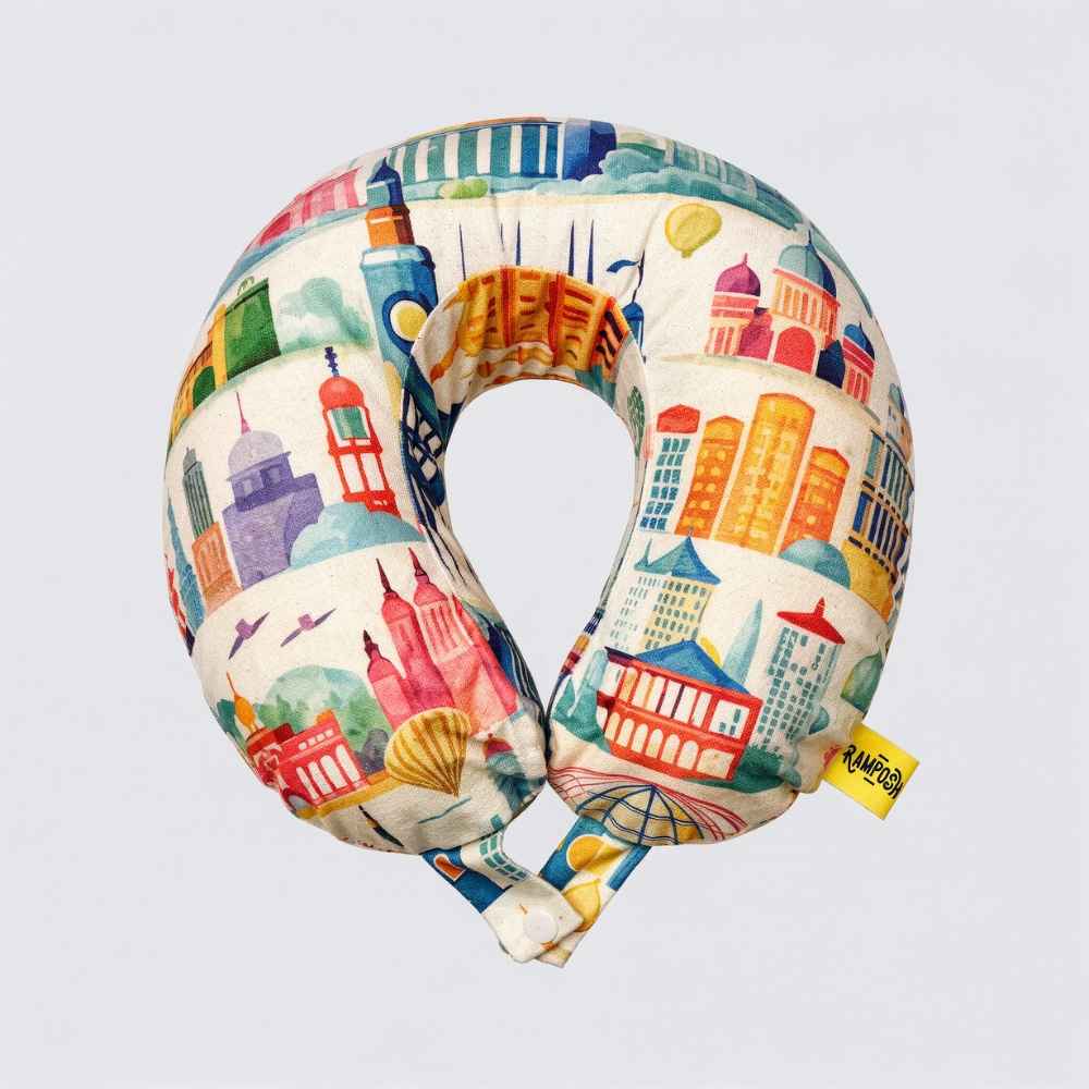 Cityscape Travel Neck Pillow