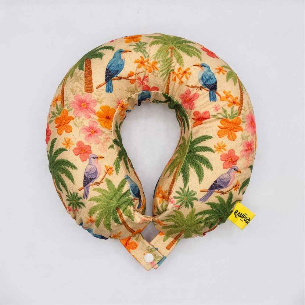 Floral Paradise Travel Neck Pillow