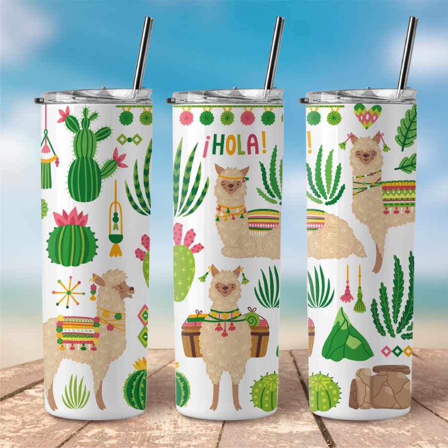 Hola Llama Steel Tumbler