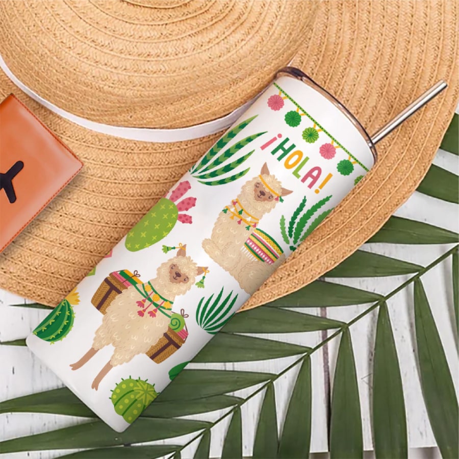 Hola Llama Steel Tumbler