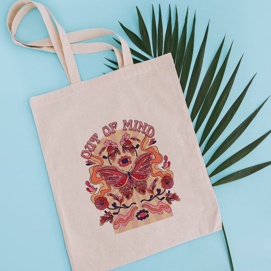 Out of mind tote bag