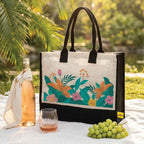 Tropical Bloom Garden Jute Bag