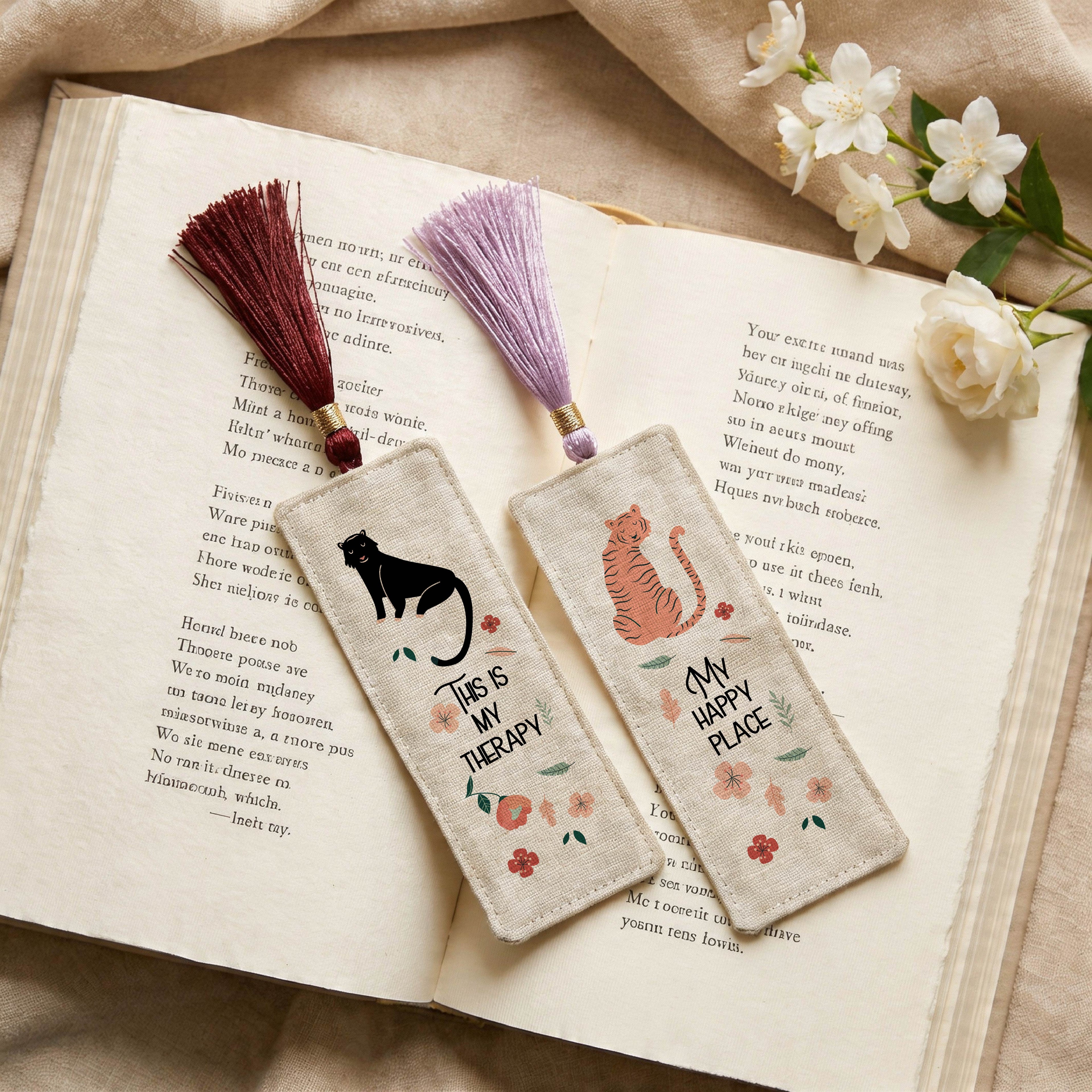 Cozy Reading Tassel Bookmark Set Of 2