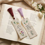 Floral Quote Canvas Bookmarks Set Of 2