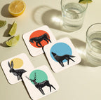 Folk fauna coaster set of