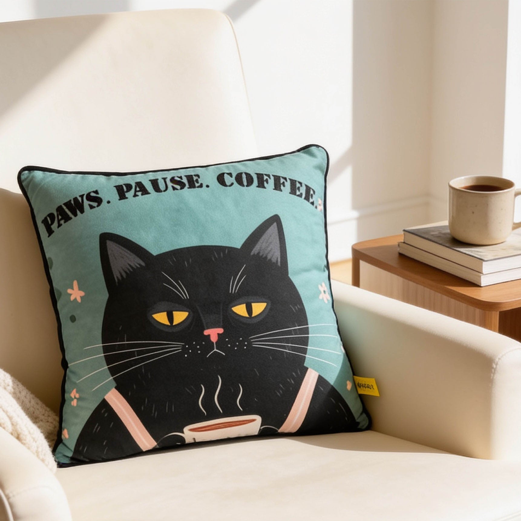 Coffee Cat Lounge Cushion