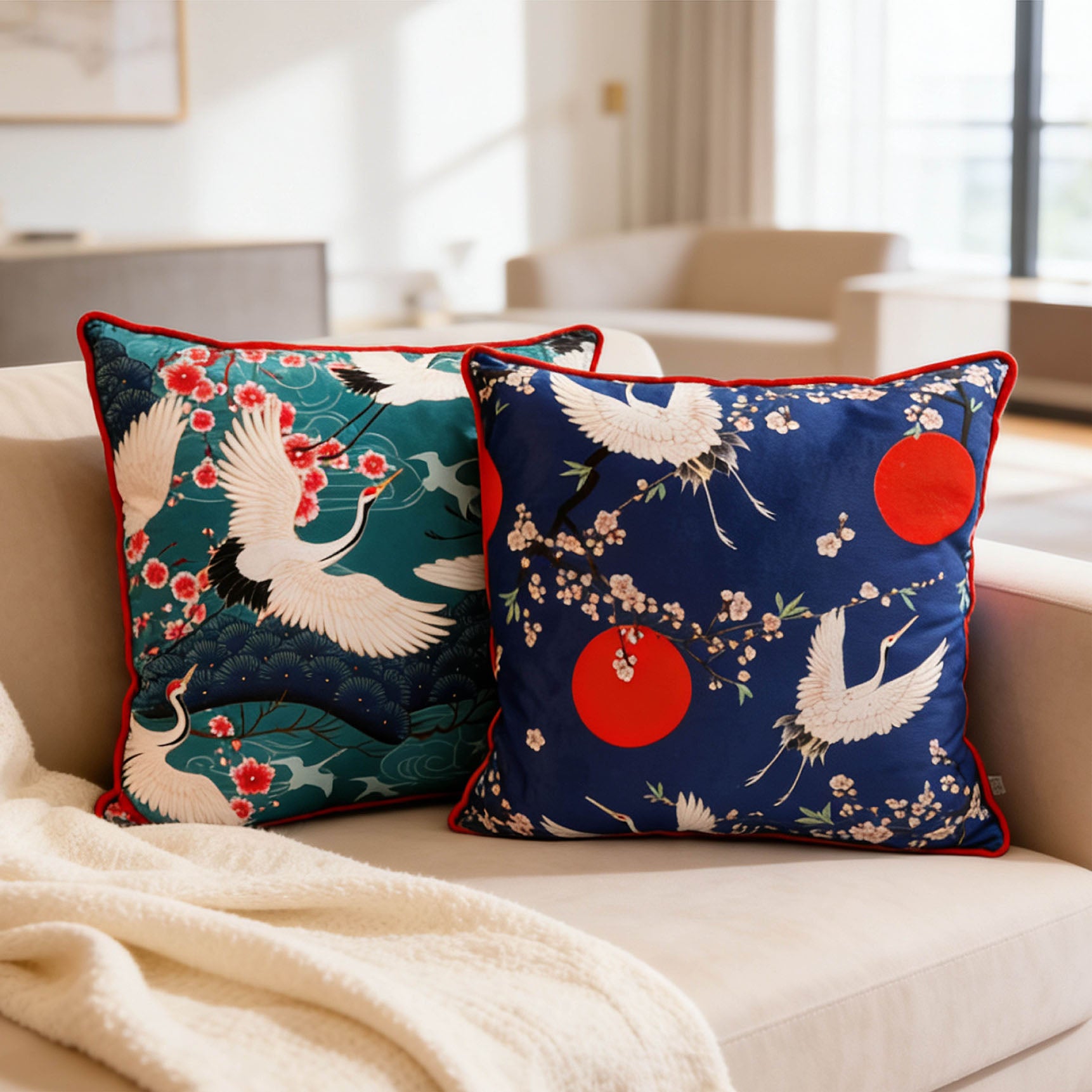 Oriental Elegance Cushion Covers Set Of 2