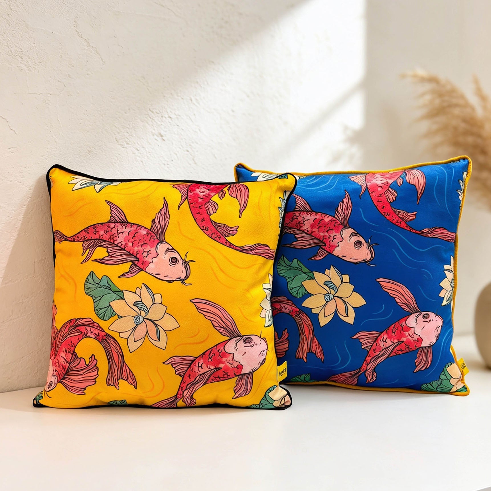 Koi Garden Cushion Cover Set Of 2
