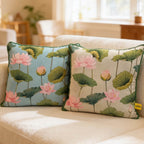 Blooming Lotus Cushion Cover Set Of 2