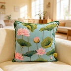Blooming Lotus Cushion Cover Set Of 2