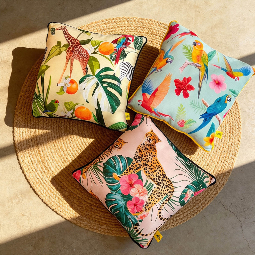 Tropical Wildlife Cushion Cover Set Of 3