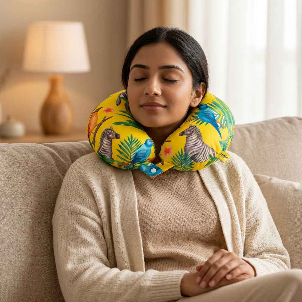 Jungle Vibes Travel Pillow