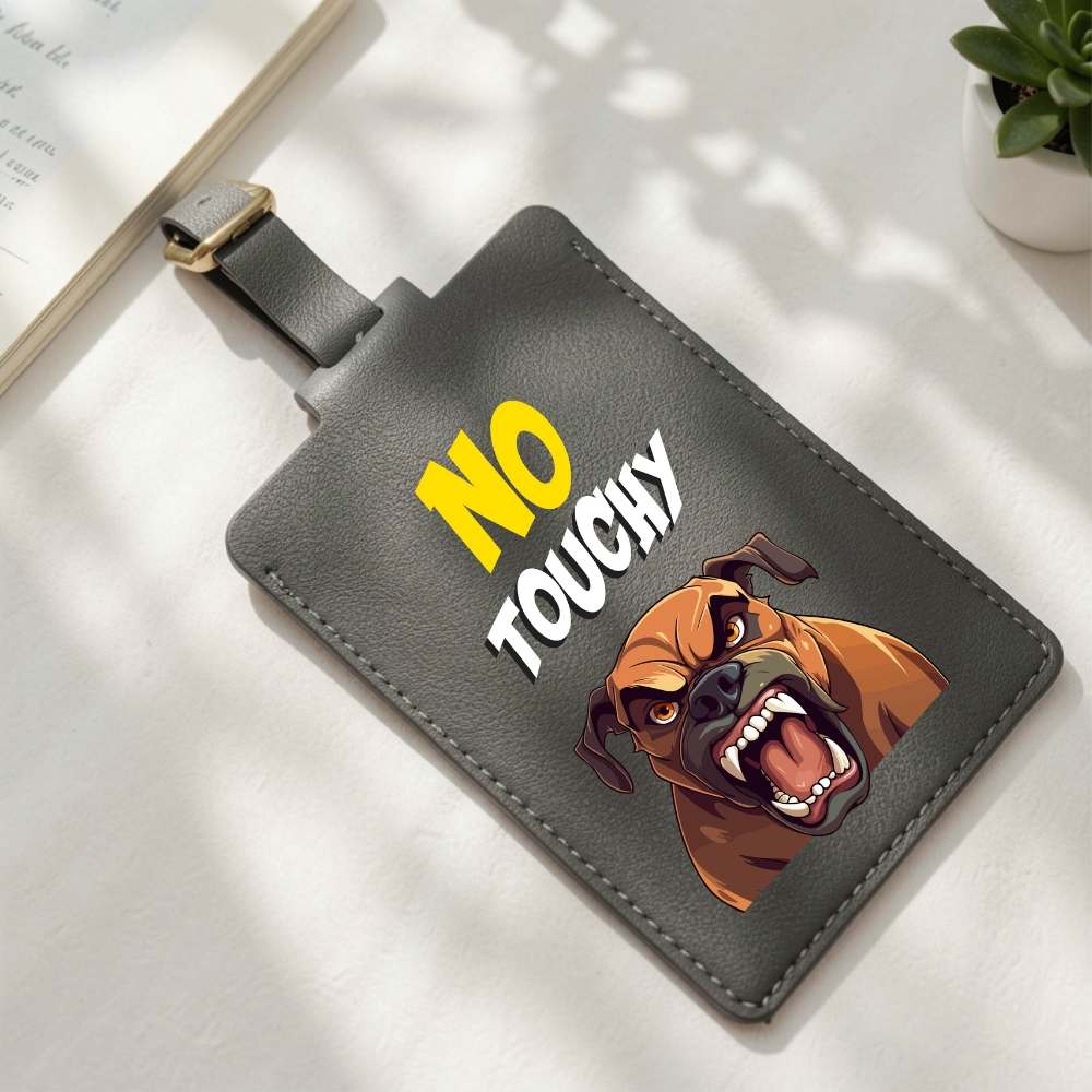 No Touchy Vegan Leather Bag Tag