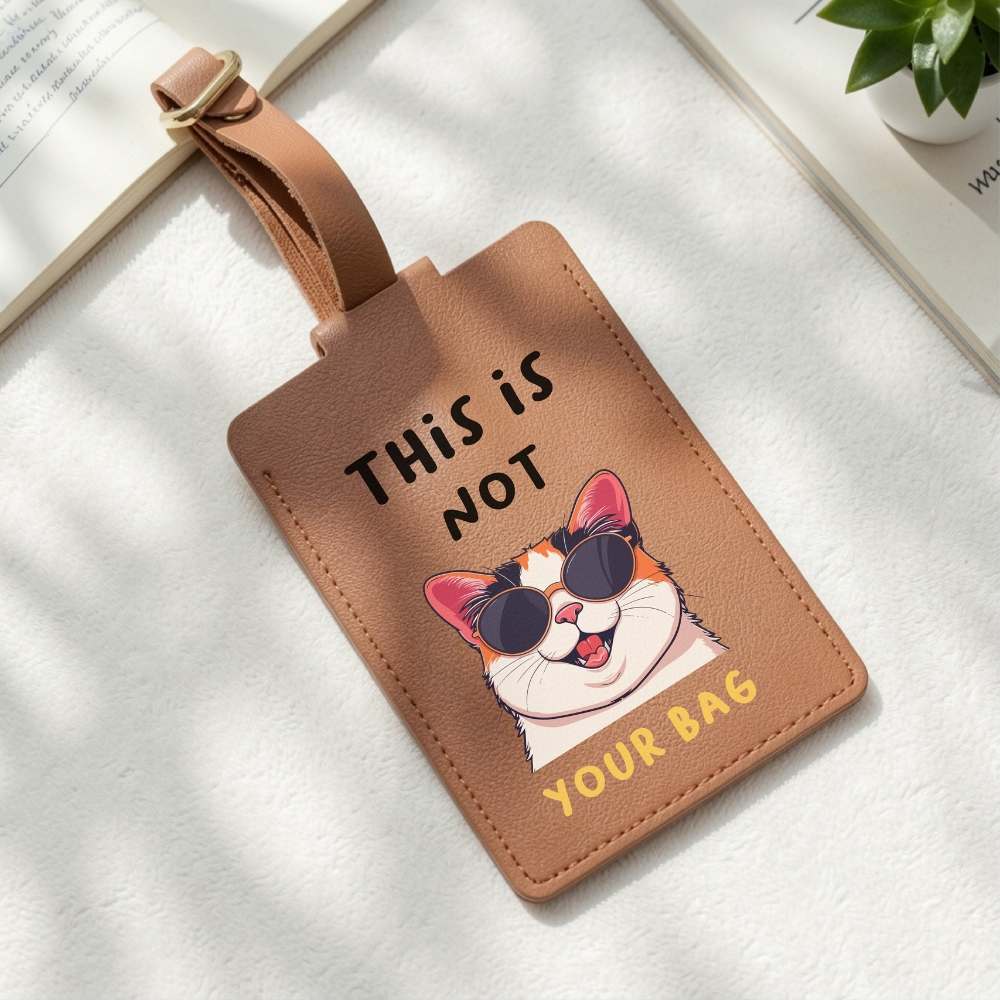 Retro Cat Luggage Tag