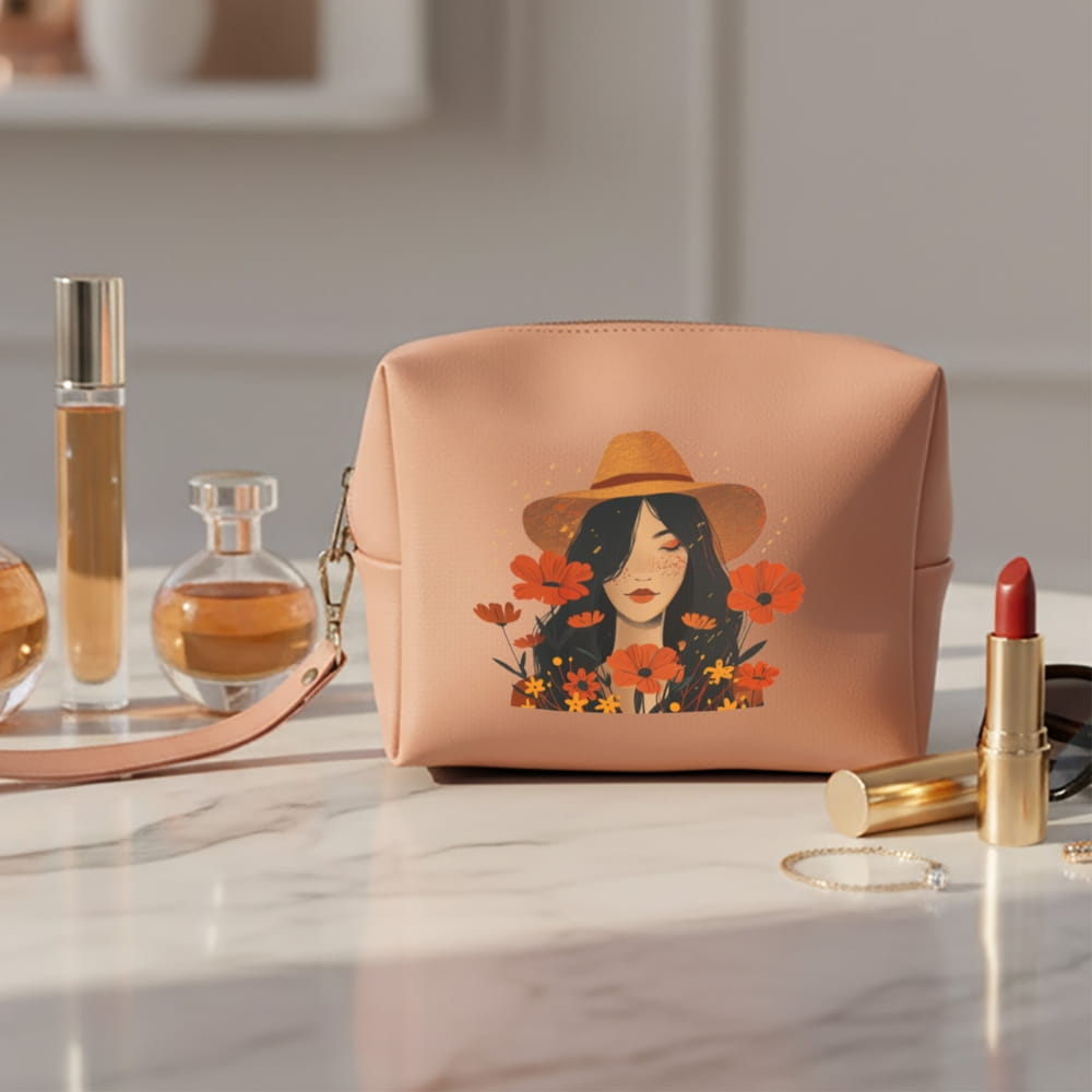 Autumn Bloom Woman Vegan Leather Pouch