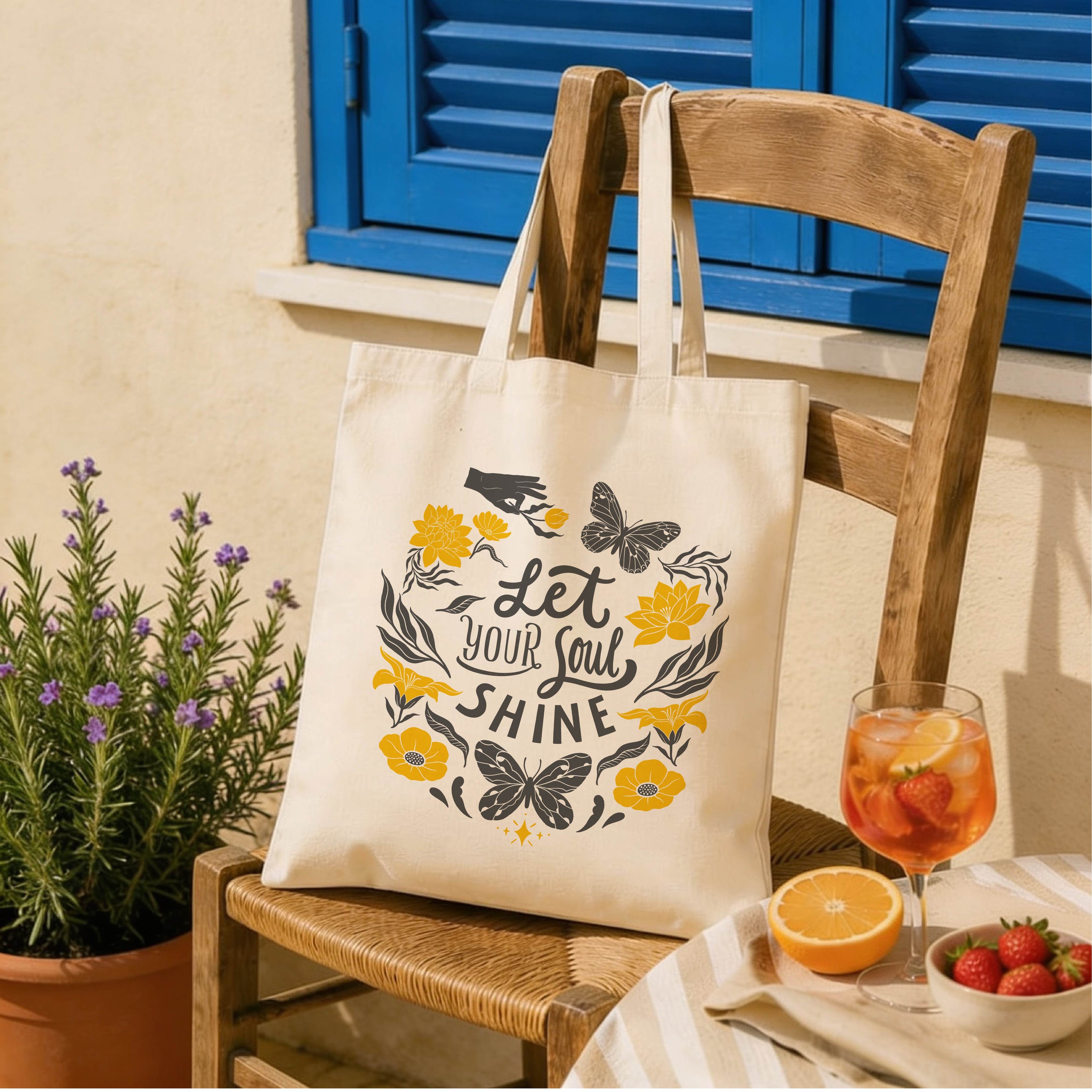 Let Your Soul Shine Canvas Tote Bag