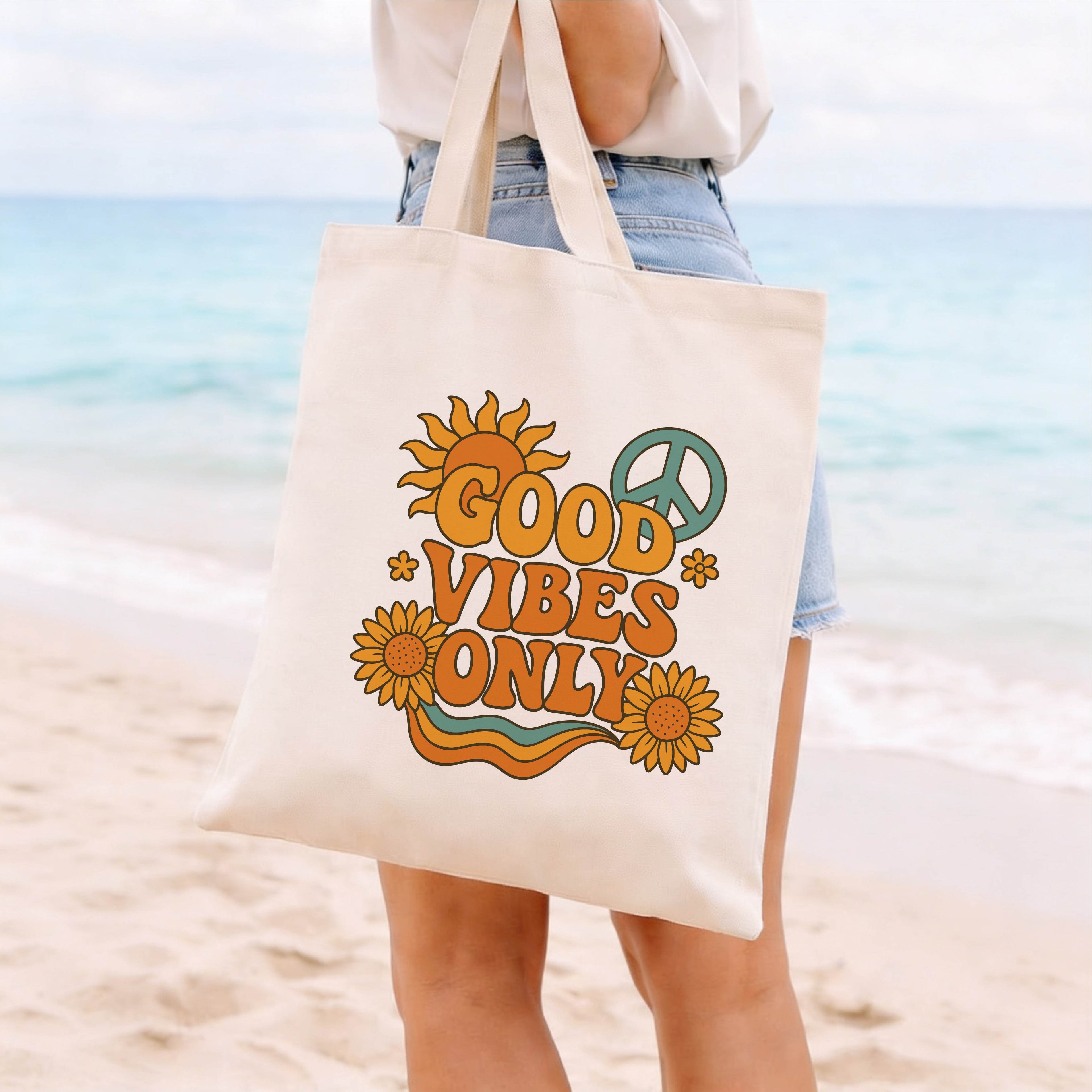 Good Vibes Only Canvas Tote Bag