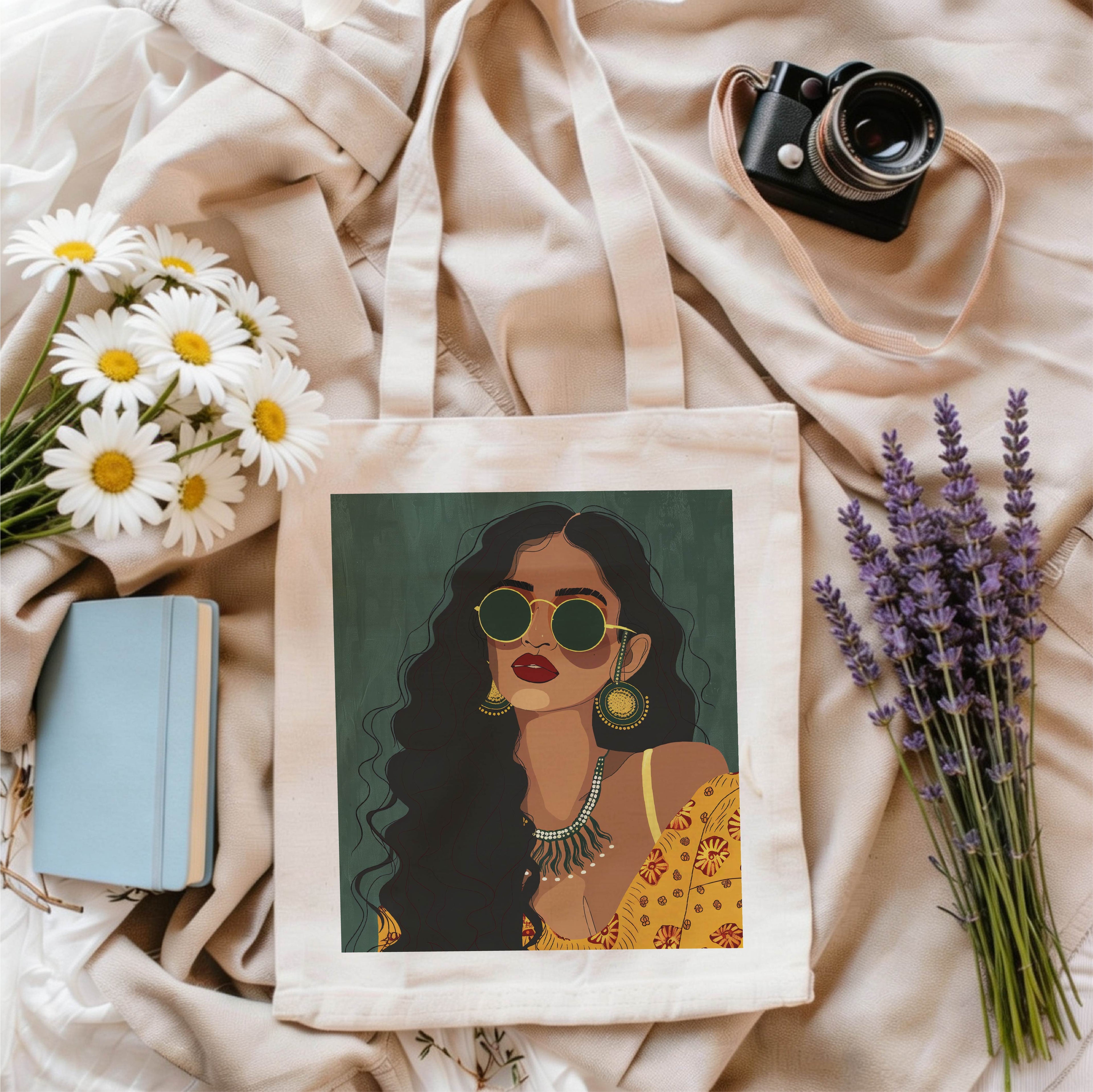 Boho Chic Cotton Tote Bag