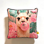 Floral Llama Cushion Cover