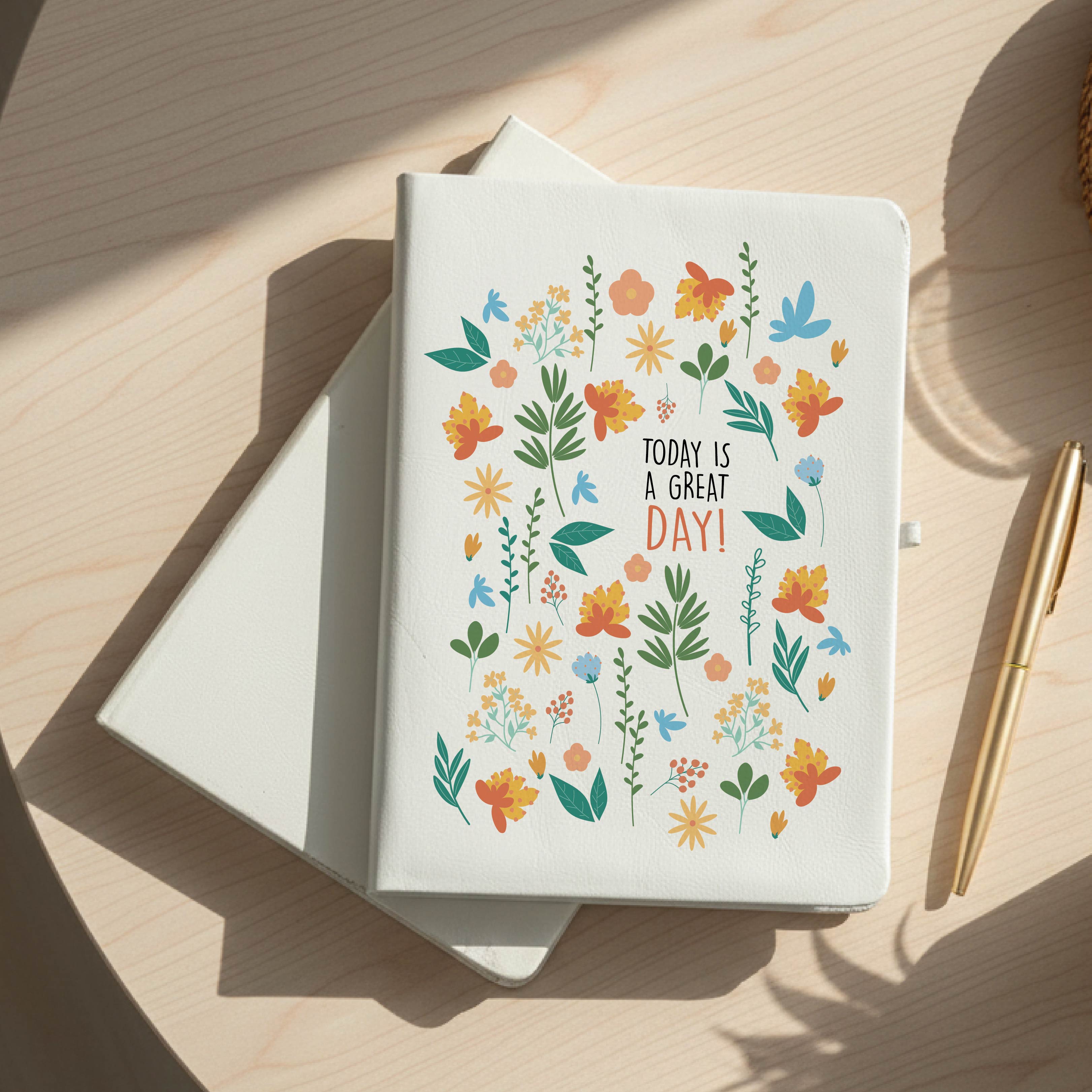 Today is a Great Day Vegan Leather Diary