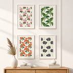 Botanical Bloom MDF Wall Frames Set Of 4