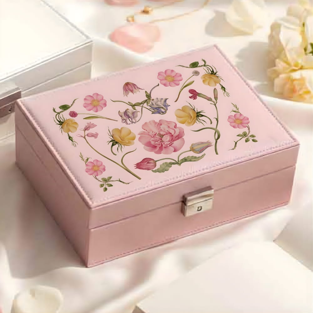Vintage Floral Garden Jewellery Organizer Box