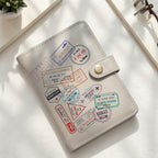 Stamps Vegan Leather Passport Holder