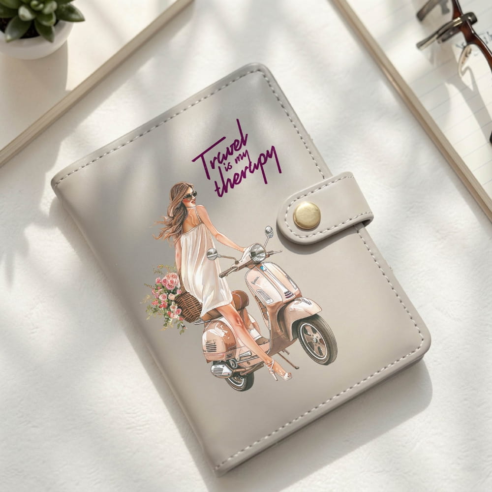 Travel Is My Therapy Vegan Leather Passport Holder