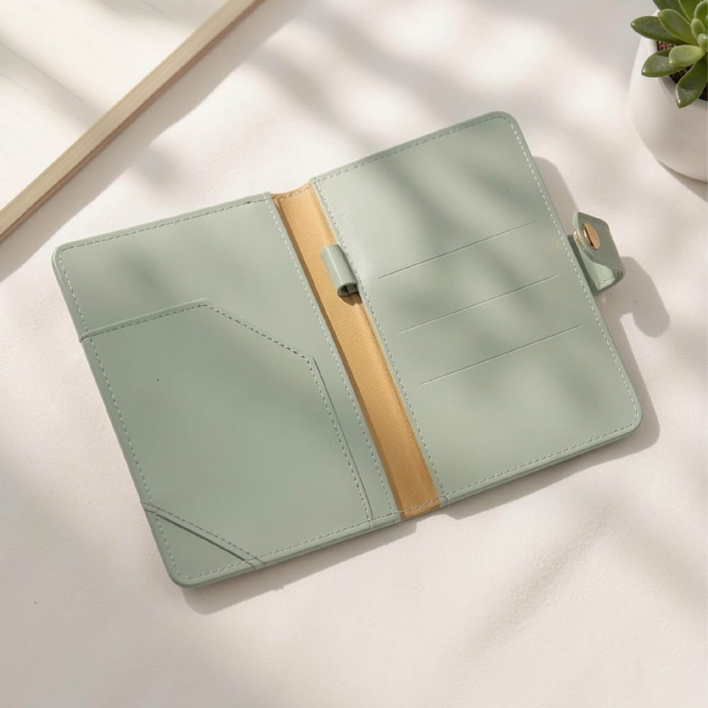 Bonjour Vegan Leather Passport Holder