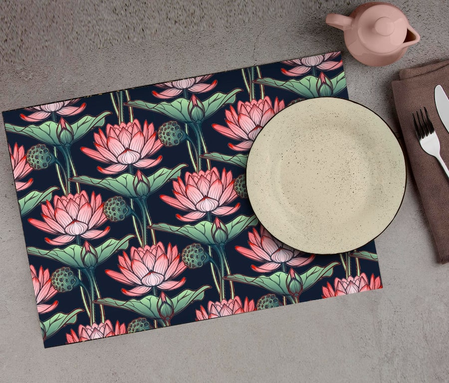 Tranquil Lotus Dining Mat