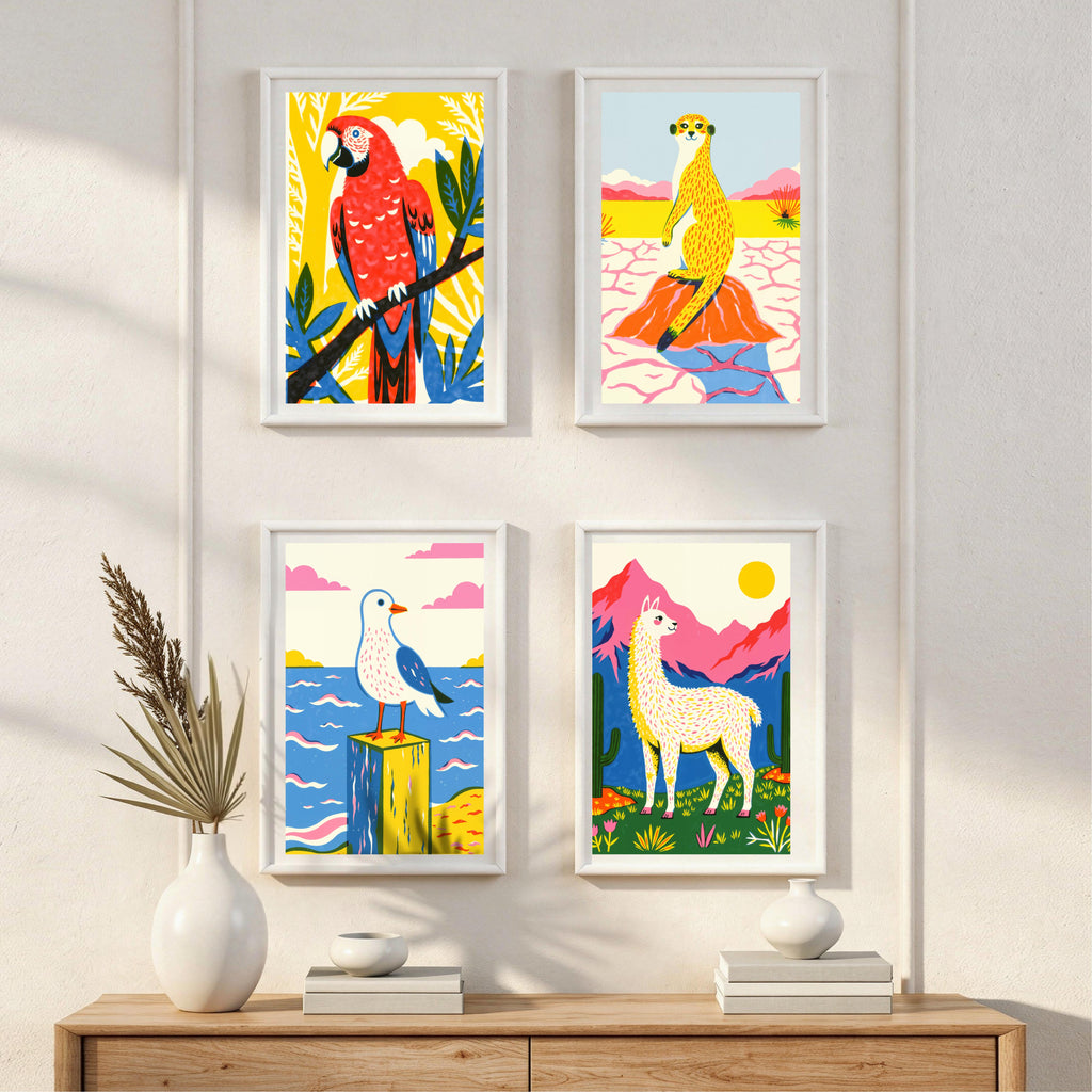 Colorful Nature Art Frame Set Of 4
